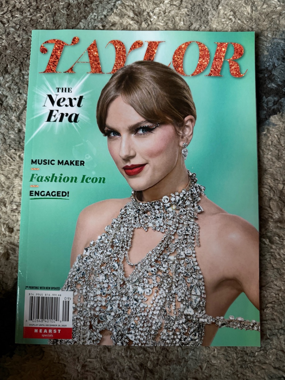 Taylor Swift Silver Crystal Strapless Evening Dress